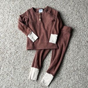 Orcas Lucille Waffle Knit Thermal Pajamas